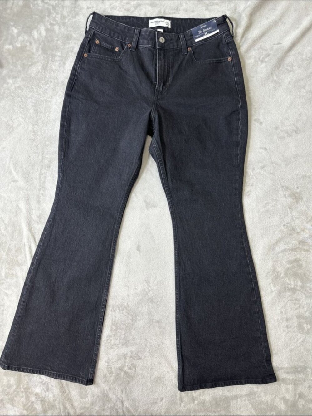 Abercrombie & Fitch The Bootcut curve love dark wash jeans size 28 extra short